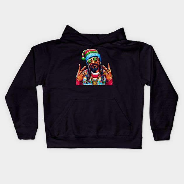 Snoop Dogg 01 Kids Hoodie by jeremykoplak